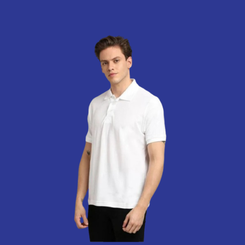 Matte Solid Half Sleeves Men's Polo T-Shirt